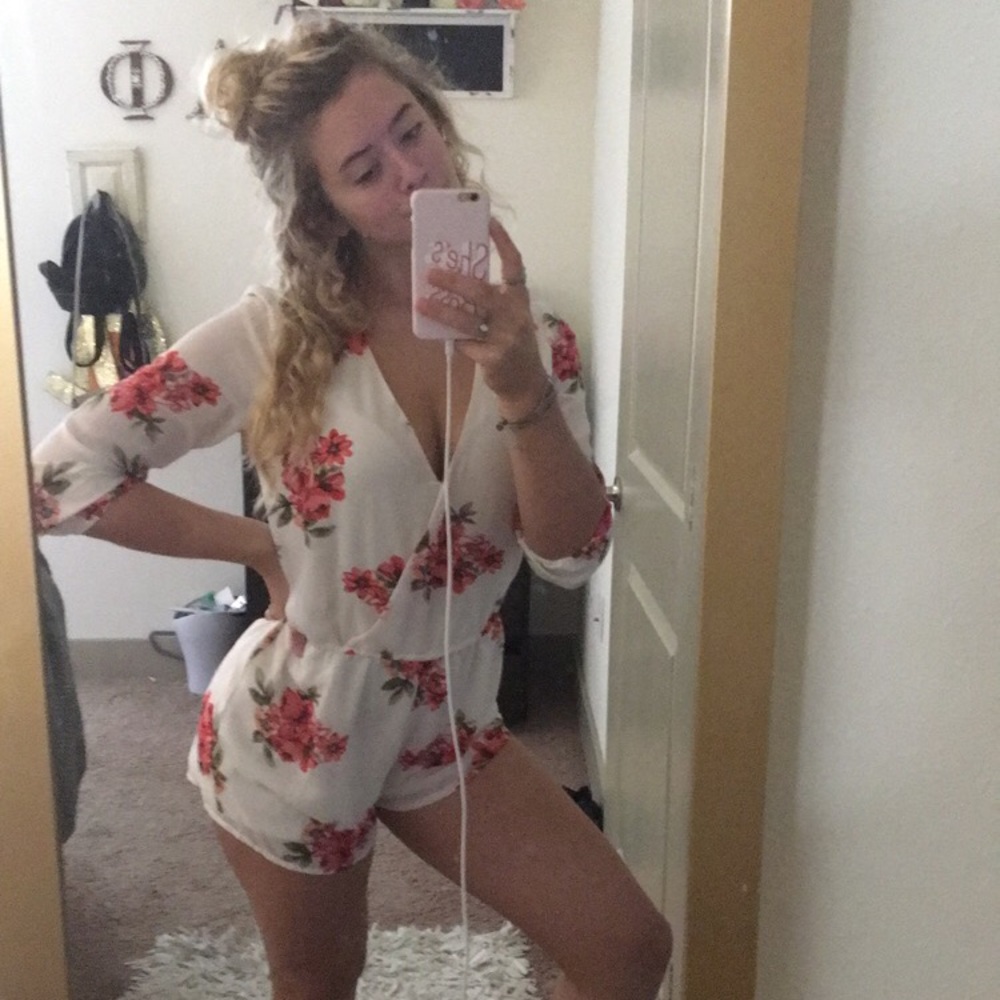 White floral romper !